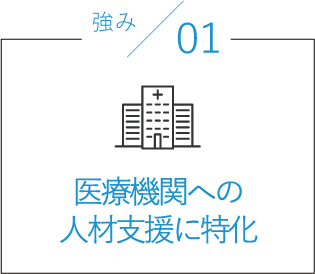 医療機関への人材支援に特化